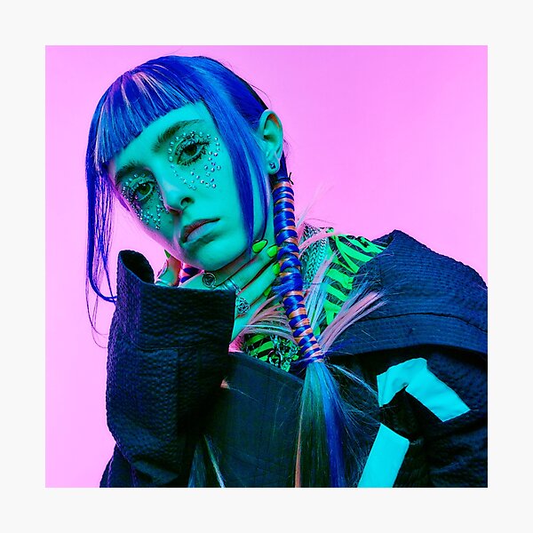Ashnikko pink font neon Photographic Print