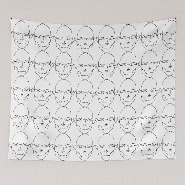 Item preview, Minimal frontal line art portrait designed and sold by Solybowie.