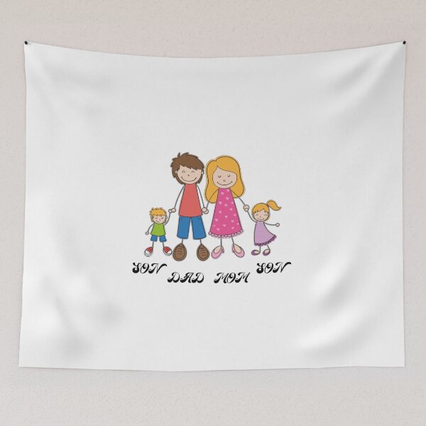 Item preview, a family with two children designed and sold by Abawoey.