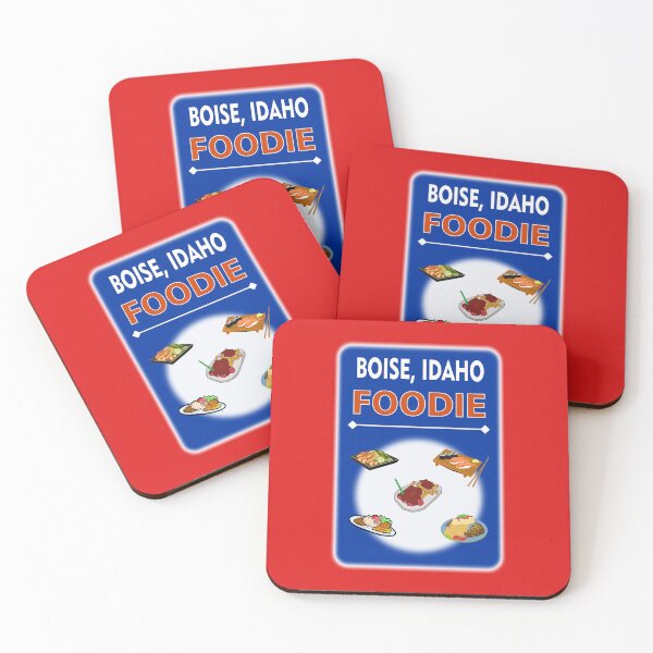 Item preview, Boise Idaho - Foodie - Blue Background designed and sold by ThisNThatImages.
