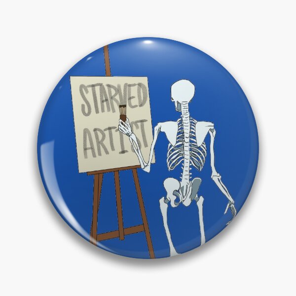 Item preview, Starved Artist skeleton designed and sold by Lexolasart.