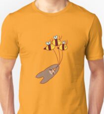Sloth and Bumble Bees Unisex T-Shirt