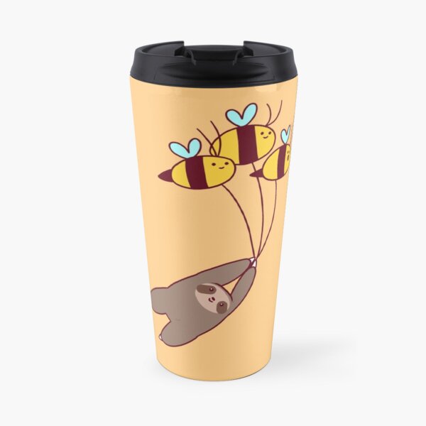 Sloth and Bumble Bees Travel Mug