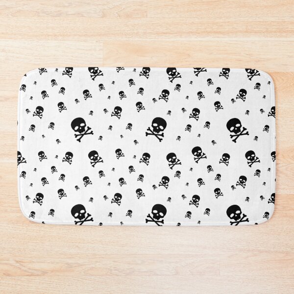 Item preview, Littles Black Pirates Skulls on White Background designed and sold by Gerson Ramos.