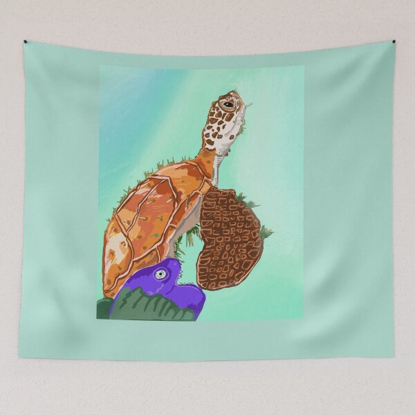 Item preview, Marlee Sea Turtle And Mac Moray Eel On An Adventure Together designed and sold by pinkyjainpan.