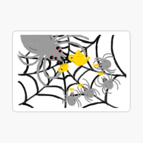 Spider Tea Sticker