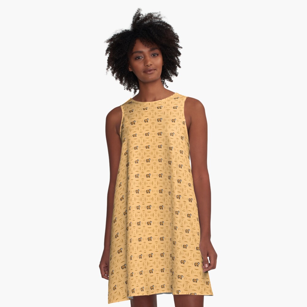 Vista previa del artículo con la obra «Vestido acampanado», diseñado y vendido por smilesharks.