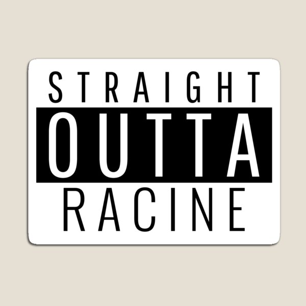 Aperçu de l'œuvre Tout droit Outta Racine Wisconsin créée et vendue par Teelogic.