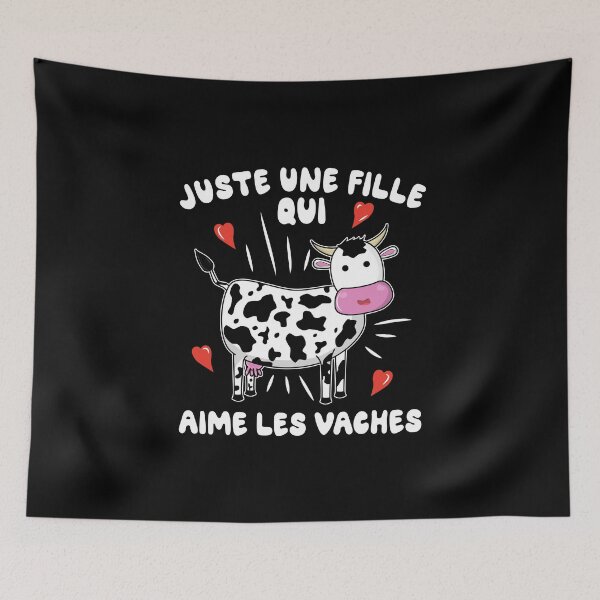 Item preview, Juste une fille qui aime les vaches designed and sold by Kawaiindoodle.