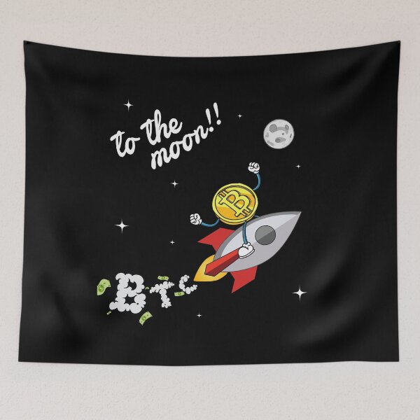 Item preview, BTC to the moon !! designed and sold by JamesCMarshall.