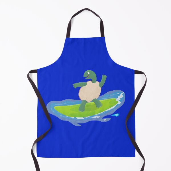 Item preview, Funny tortoise wave surfing cartoon designed and sold by FrogFactory.