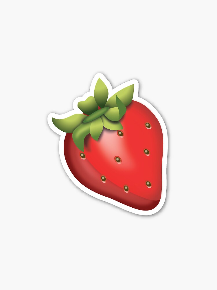 "Strawberry Emoji" Sticker for Sale by QueenSammi Redbubble