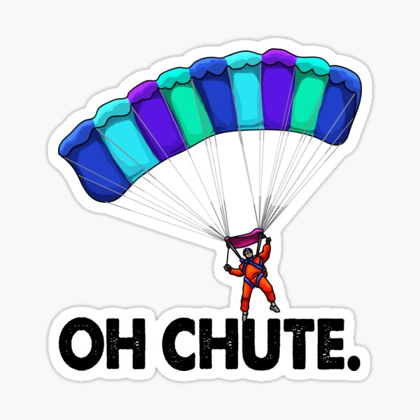 Aperçu de l'œuvre Oh Chute Skydive Orange créée et vendue par Bendthetrend.