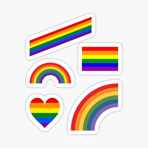“Pride Rainbow Stickers, Sticker Pack” Sticker for Sale by
