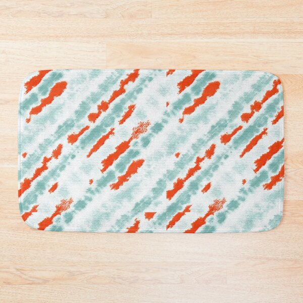 Item preview, Teal & Orange Strips Tie dye Print designed and sold by RSDigitalPrintDesign.