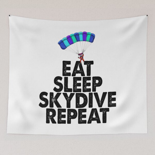 Item preview, eat sleep skydive repeat Orange designed and sold by Bendthetrend.