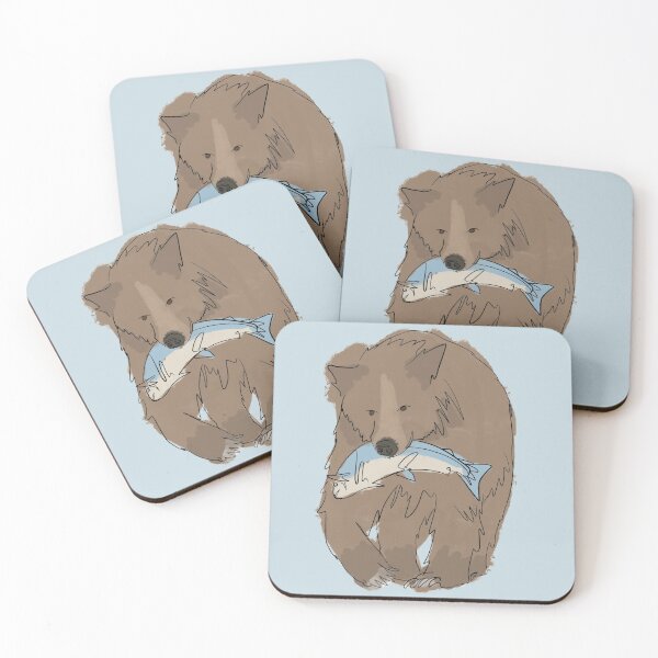 Item preview, Brown Bear with Fish designed and sold by willowsbunnies.
