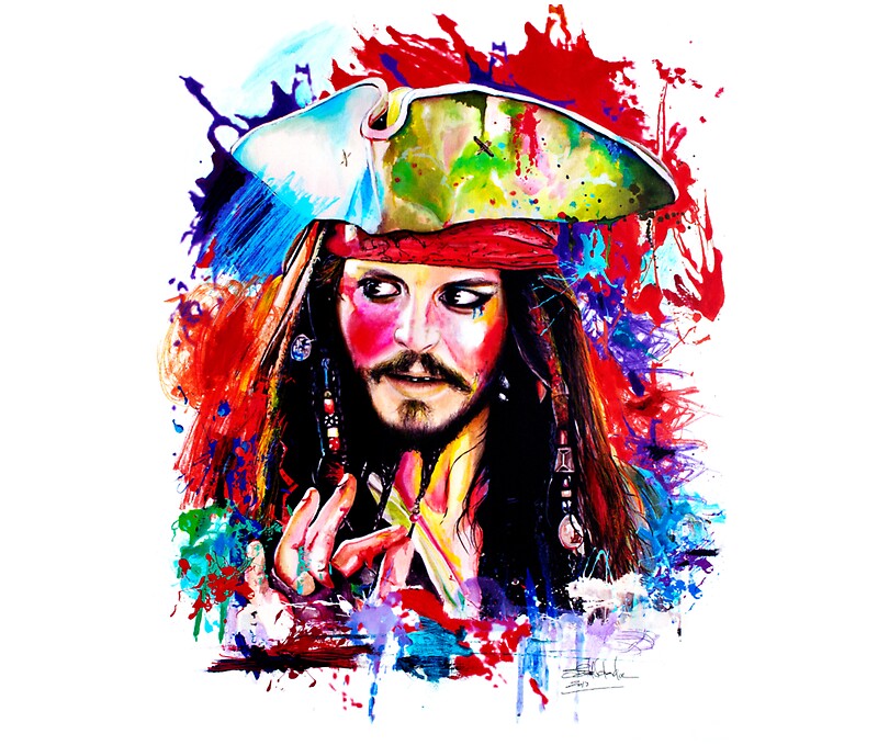 ""Captain Jack Sparrow"" Stickers by IsabelSalvador Redbubble