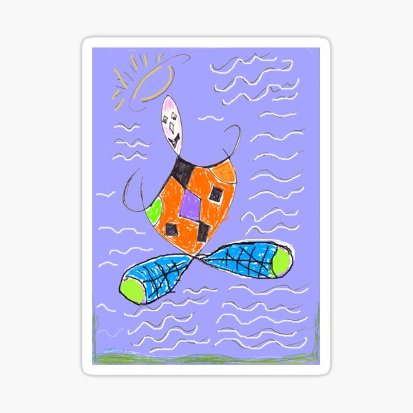 Herbert The Flying Harlequinn Sticker