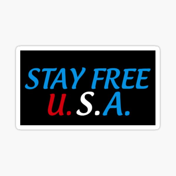STAY FREE U.S.A. Sticker