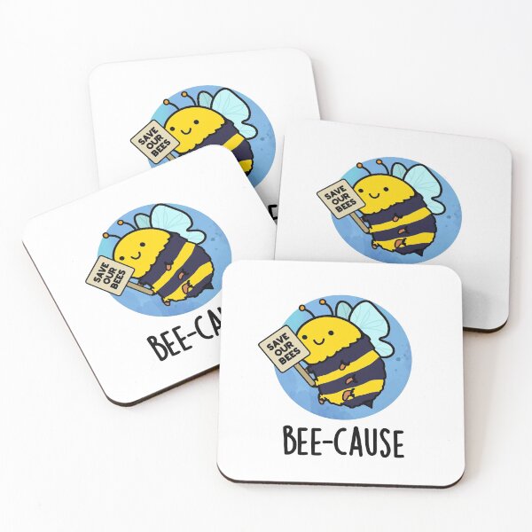 Item preview, Bee-cause Funny Bug Bee Puns  designed and sold by punnybone.