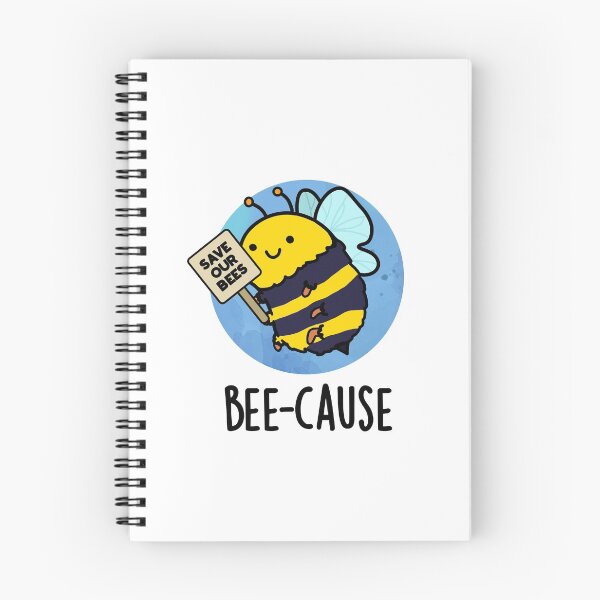 Item preview, Bee-cause Funny Bug Bee Puns  designed and sold by punnybone.