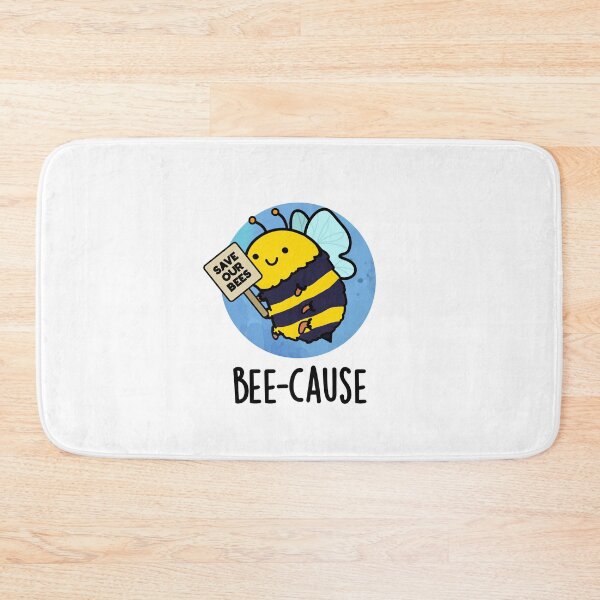 Item preview, Bee-cause Funny Bug Bee Puns  designed and sold by punnybone.