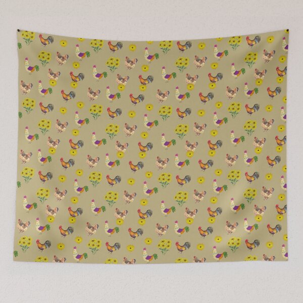 Item preview, Country Style Rooster and Hens designed and sold by Poetic Patterns Studio.