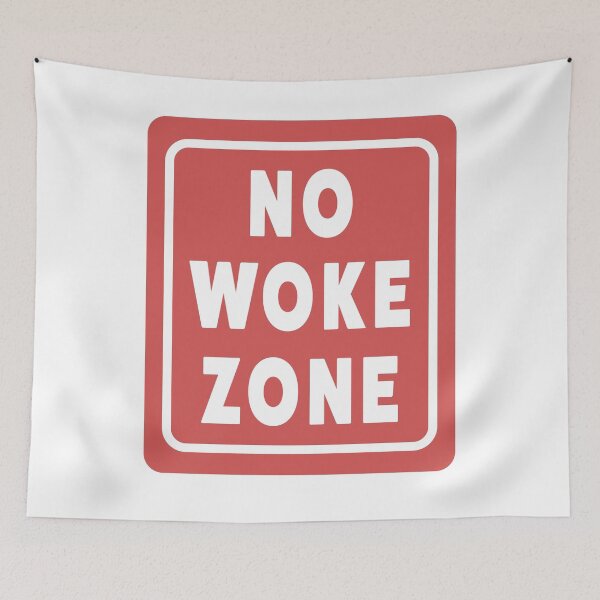 Item preview, No Woke Zone - Anti Woke - Funny Conservative Stickers  designed and sold by WeAreRightStore.