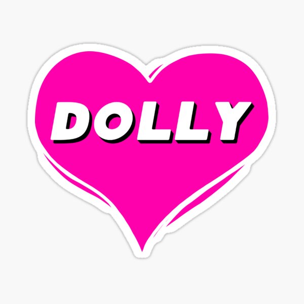Dolly Pink Heart Sticker