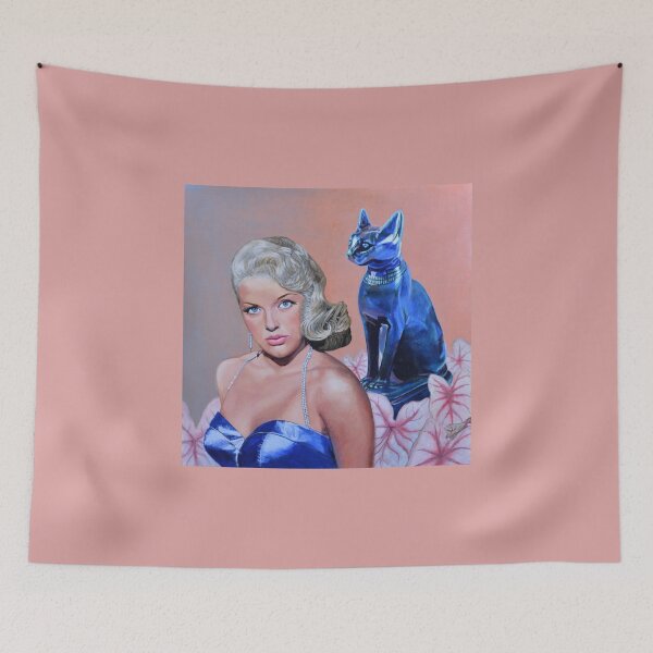Aperçu de l'œuvre La bombe blonde Diana Dors et son chat - Glamour Puss créée et vendue par Jane Ianniello.