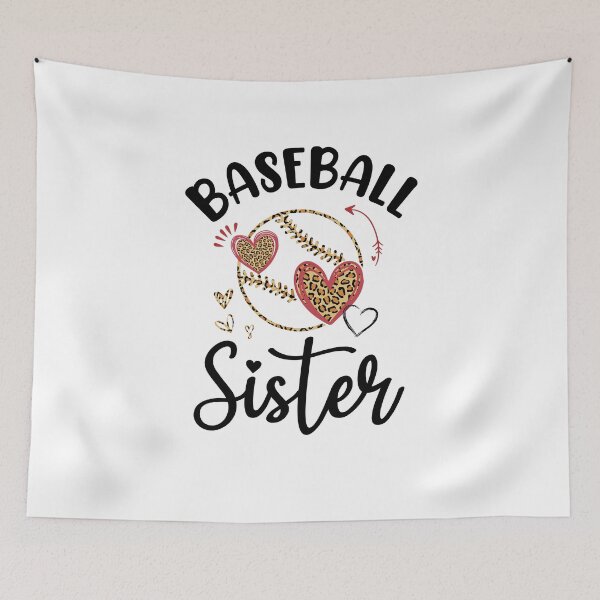 Item preview, Baseball Sister Leopard Heart Love designed and sold by cadieuxart.