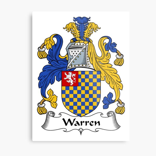 warren-coat-of-arms-warren-family-crest-metal-print-for-sale-by