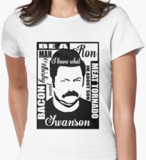 Ron Swanson parks and rec Women's Fitted T-Shirt