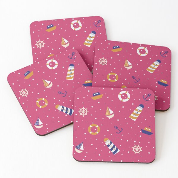 Item preview, Nautical Dreams (Raspberry) designed and sold by feivours.
