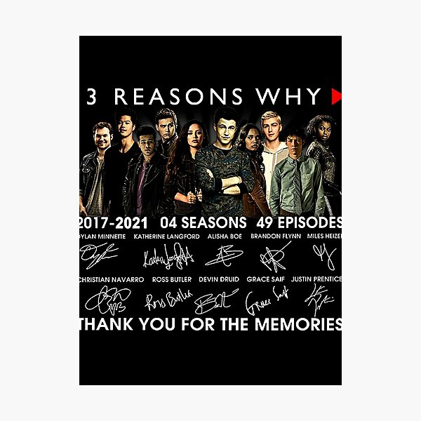 Item preview, 13 Reasons Why Members Signature And Thank You For The Memories Shirt designed and sold by GracielaWunsch.