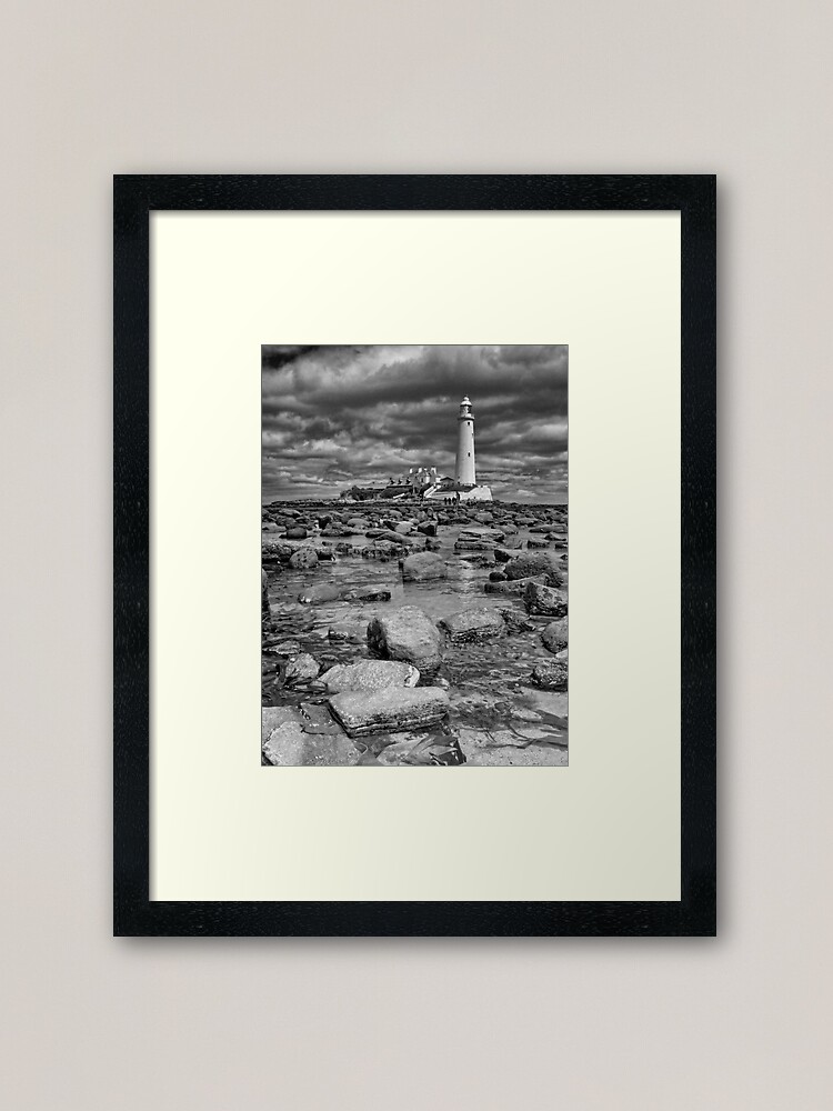 Alternate view of St Mary's Lighthouse Framed Art Print