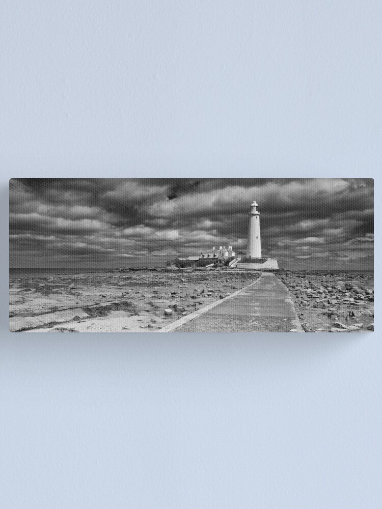 Alternate view of St Mary's Lighthouse Landscape Canvas Print