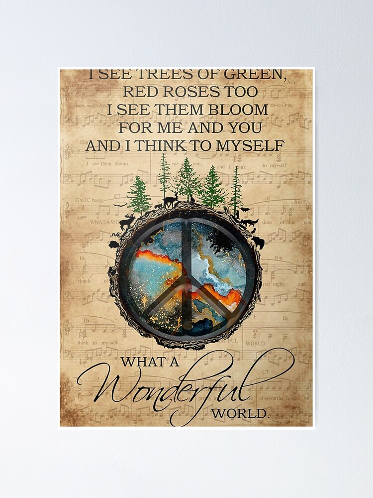 Póster «También veo árboles de rosas rojas verdes.Los veo florecer para