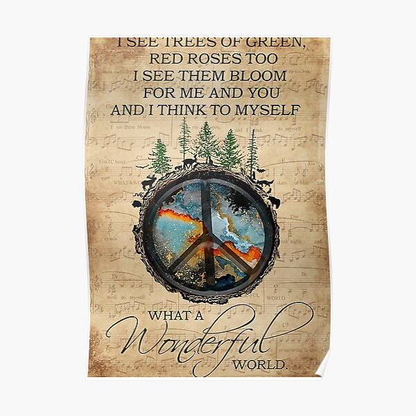 Póster «También veo árboles de rosas rojas verdes.Los veo florecer para