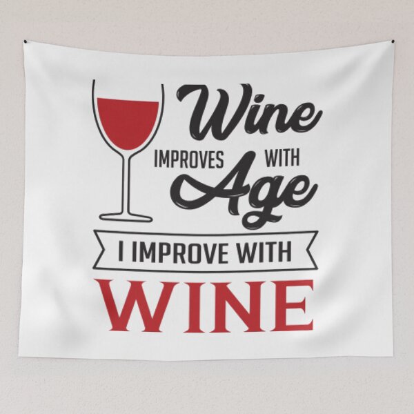 Item preview, El vino mejora con la edad yo mejoro con el vino designed and sold by Alicia Sullivan.