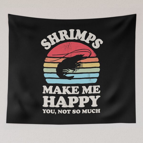 Item preview, Shrimps Make Me Happy Sunset Retro Shirt for Men Women Boys Girls Kids Animal Lover Gifts designed and sold by LiqueGifts.