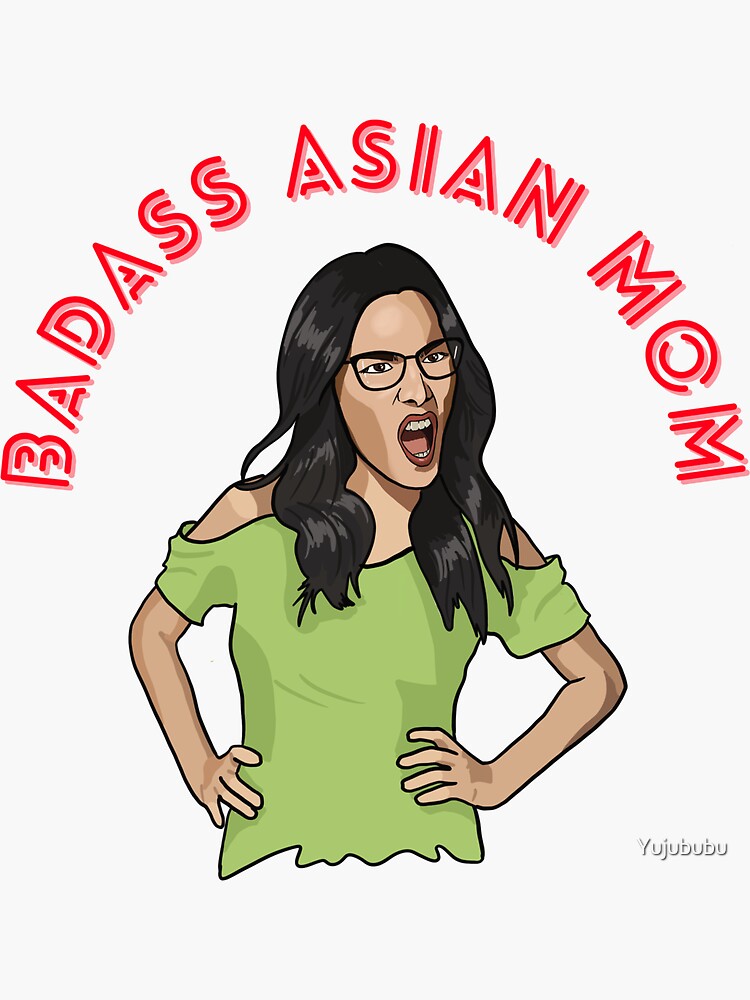 ASIAN MOM WEAPONS Sticker for Sale by Sijjon