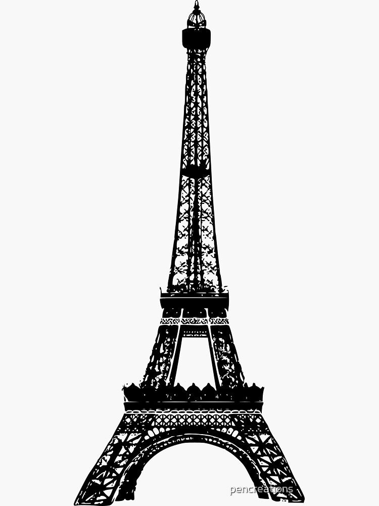 eiffel tower stick drawing