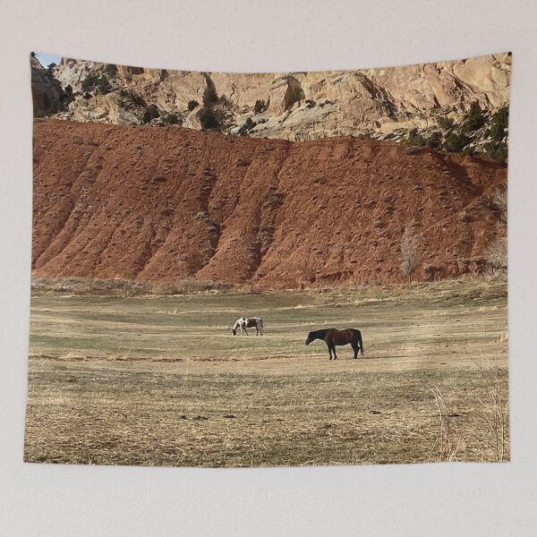 Item preview, Springtime in the Mountains Geological Loop Flaming Gorge Utah Horse in the Filed  designed and sold by prohockeylabs.