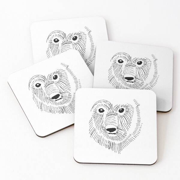 Item preview, Line Art Bear Face designed and sold by Voimaelain.