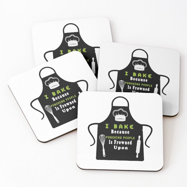 Item preview, funny baking I Bake Because Punching People Is Frowned Upon designed and sold by Mac Store.