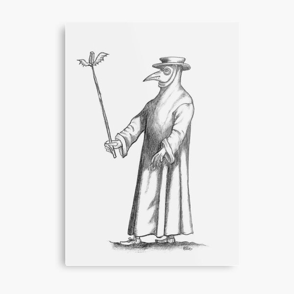 Plague Doctor (for the morbidly inclined) Metal Print