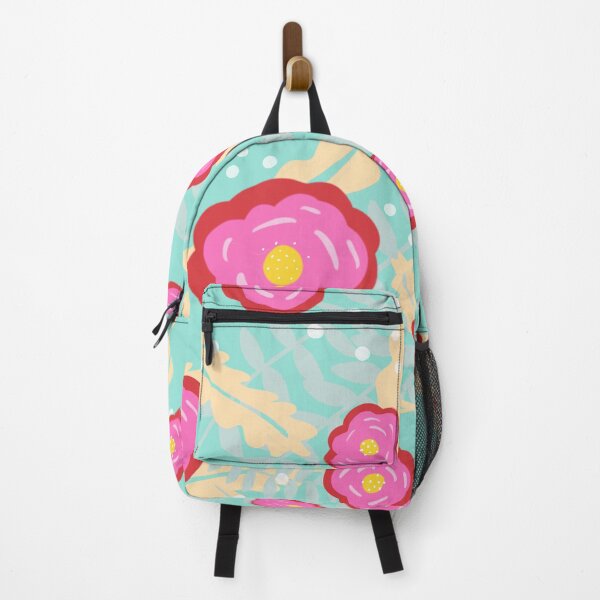 Item preview, turquoise teal pink Flower pattern designed and sold by Joey Judd.