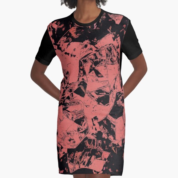 black and pink t shirt dress